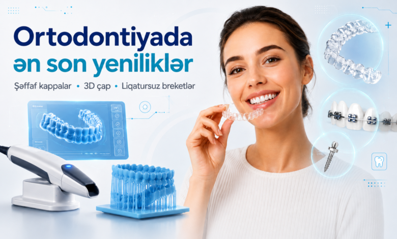 Ortodontiya Şeffaf kappaları (Aligner) 3D çap texnologiyası Liqatursuz breketlər Diş düzəldilməsi
